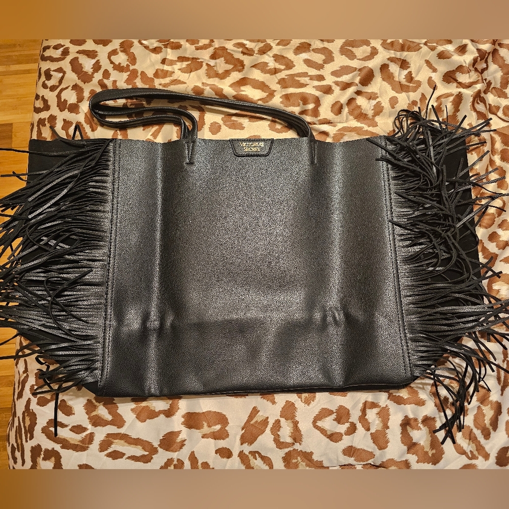 Victoria's secret Black frindge Tote